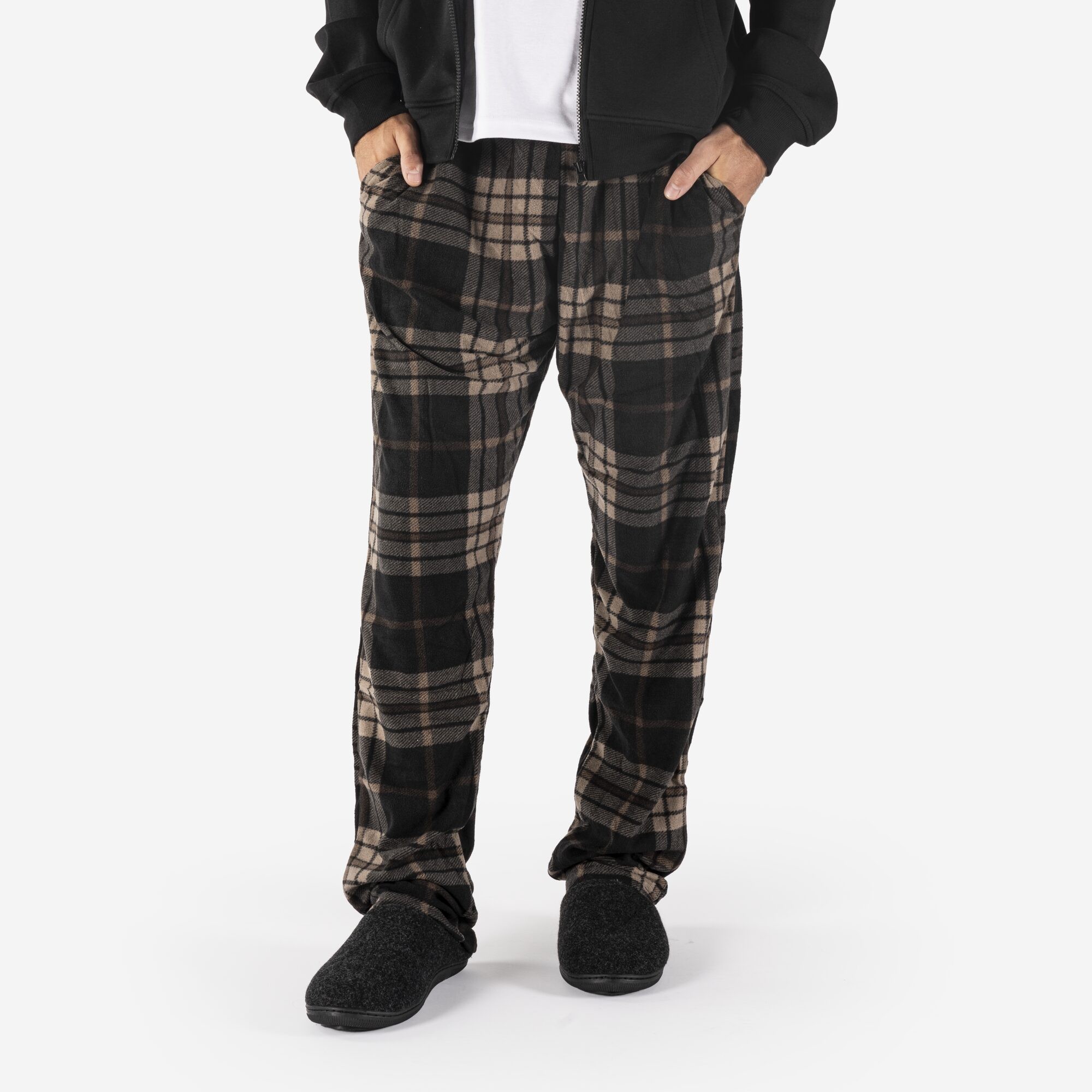 Herren Fleecehose, Schwarz, 3XL