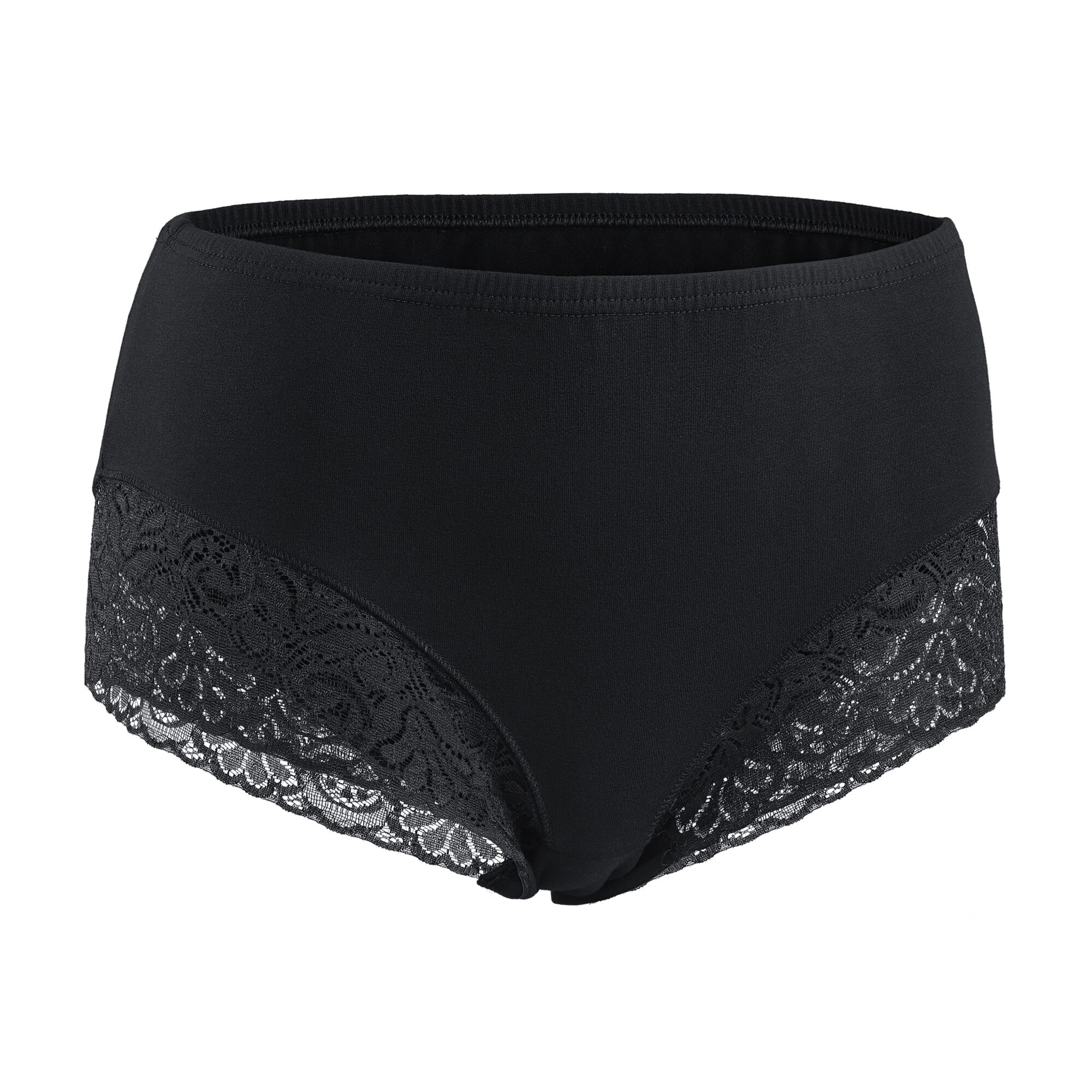 Damenunterhose Midi 3er-Pack, Schwarz, M