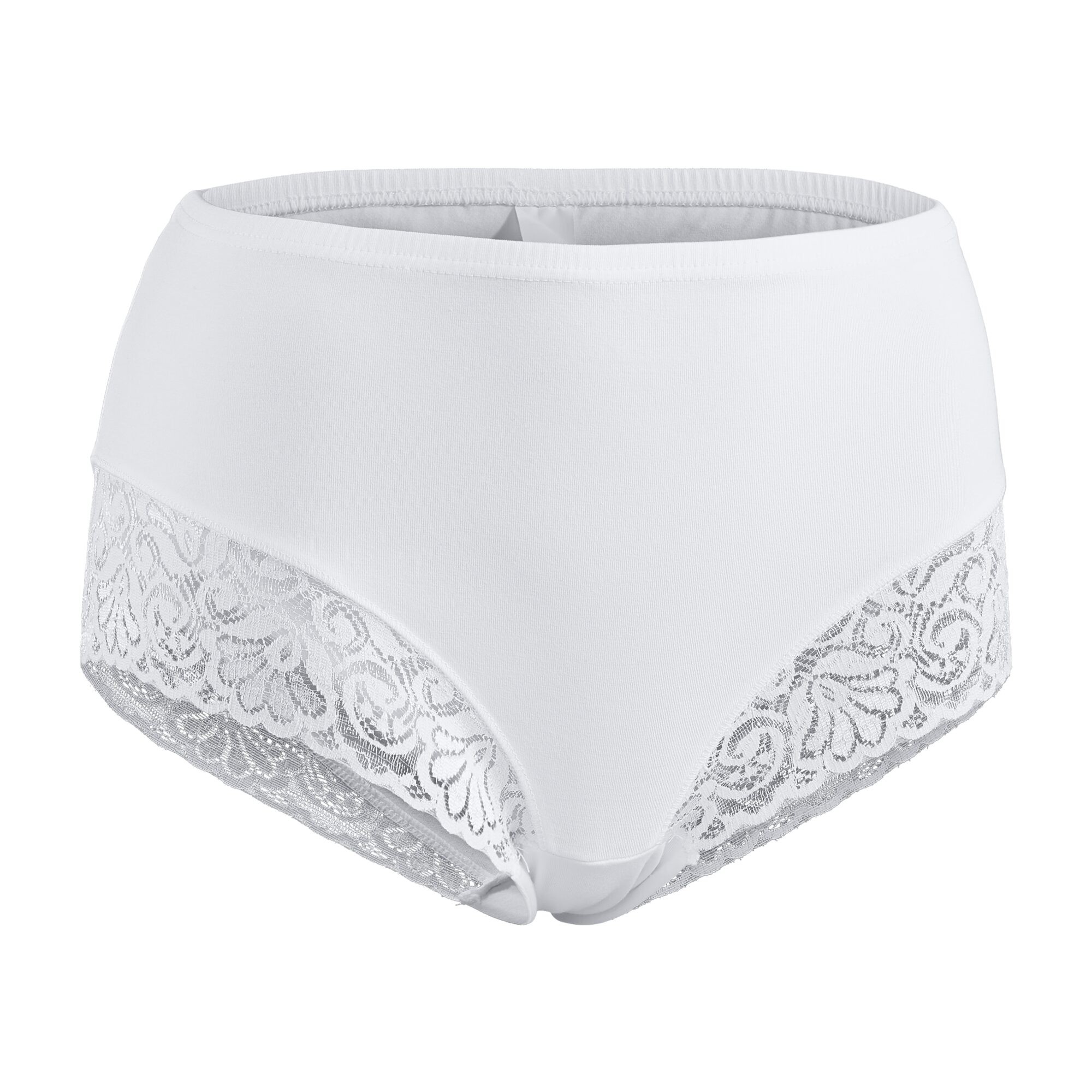Damenunterhose Midi 3er-Pack, Weiß , M