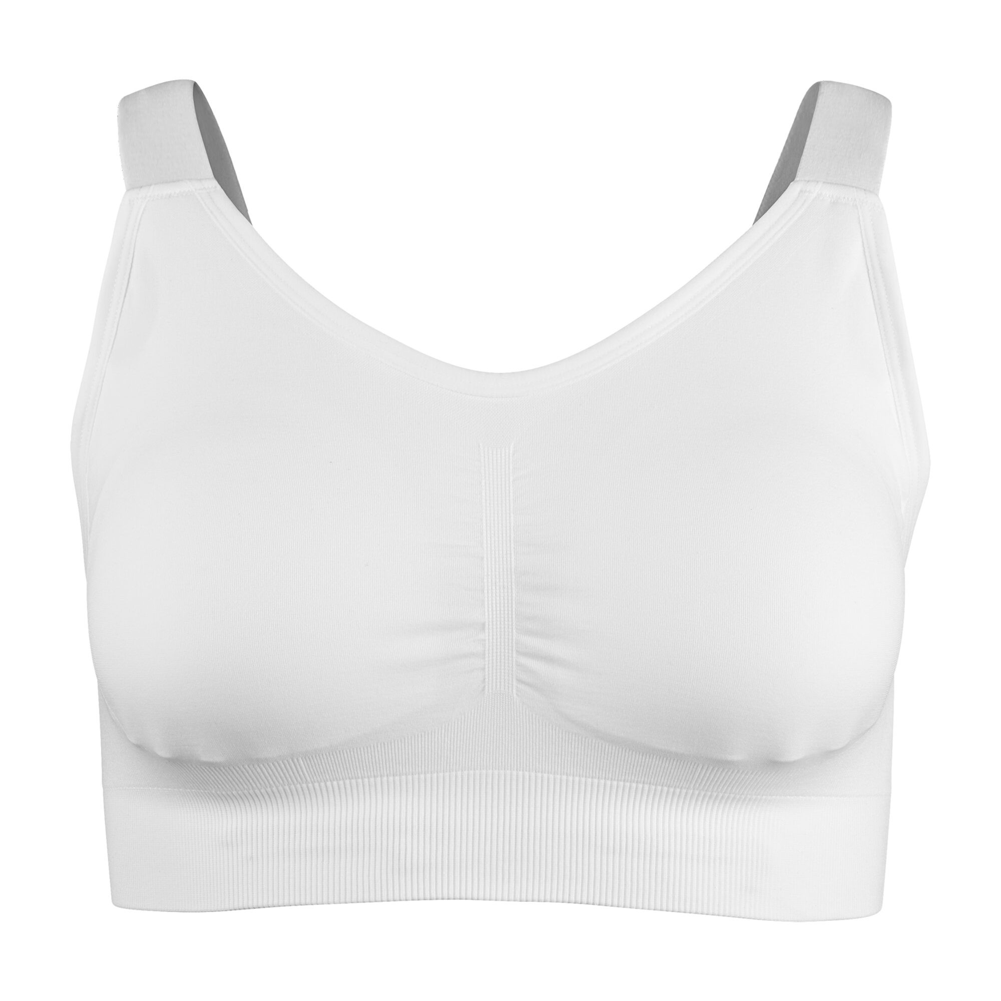 Dame top med knaplukning bagpå Seamless, Hvid, L