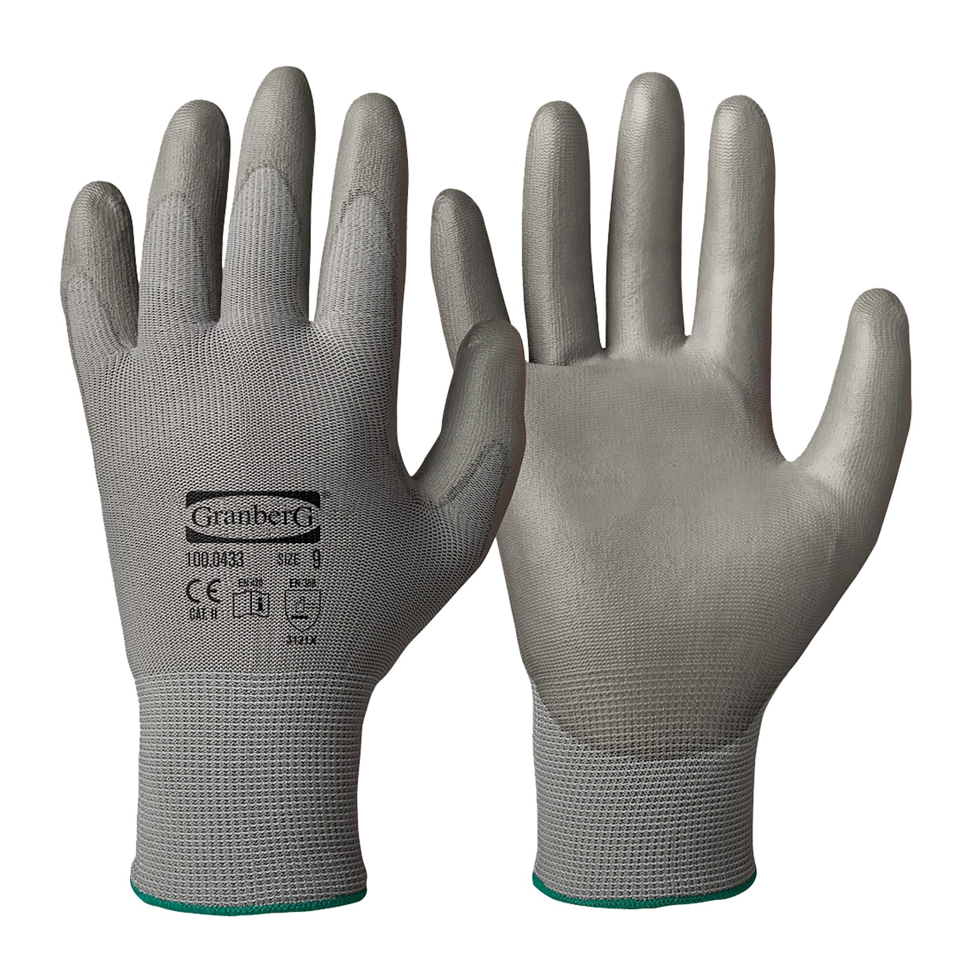 Granberg 0433 Assembly Glove - Polyester, Harmaa, 10/XL
