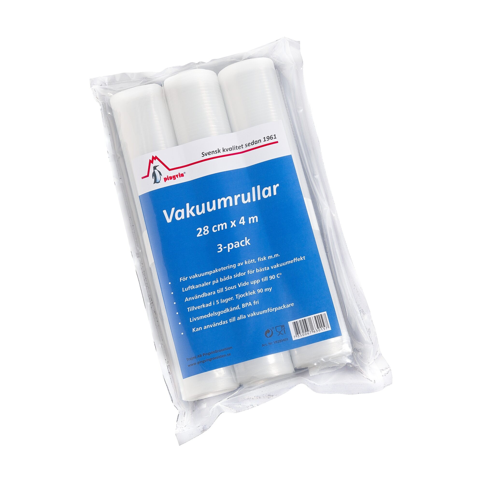 Pingvin Vakuumrullar 90my 28cmx4m 3-pack, Ingen färg