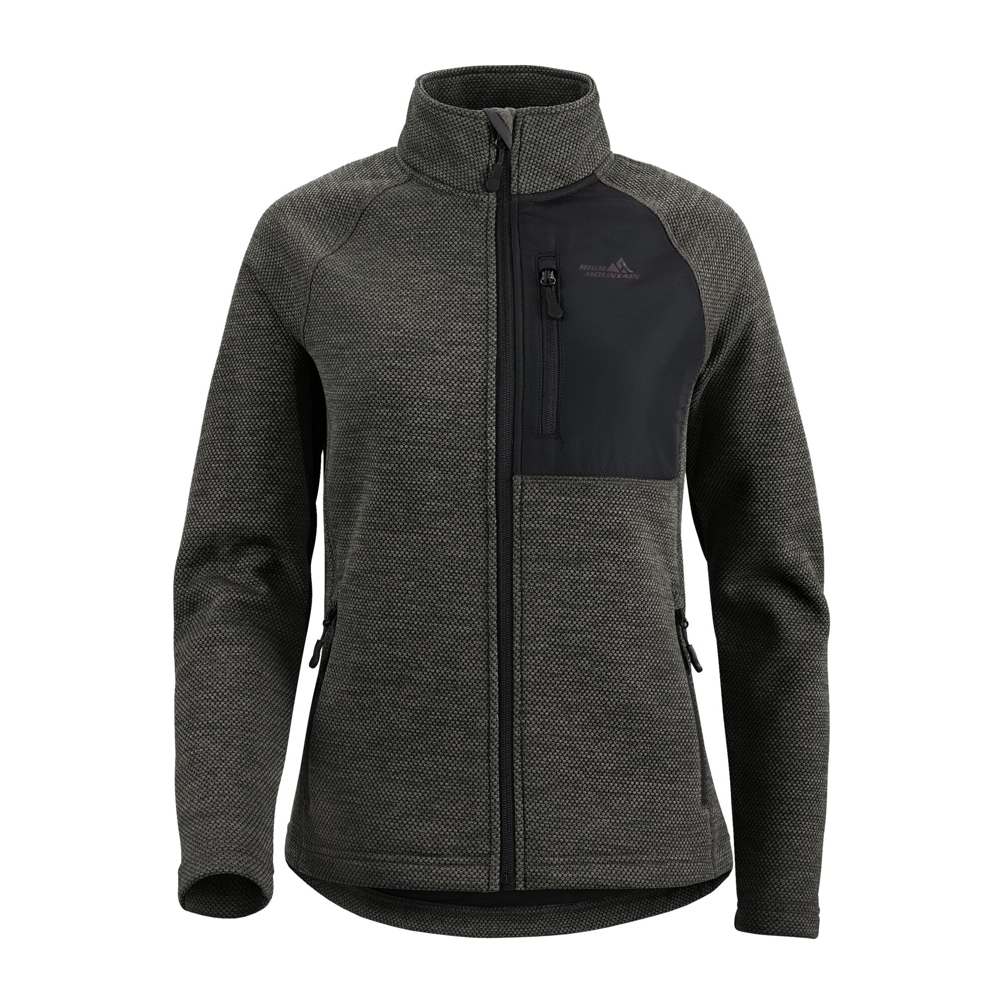 Damen Fleecejacke Broken, Schwarz, 34/36
