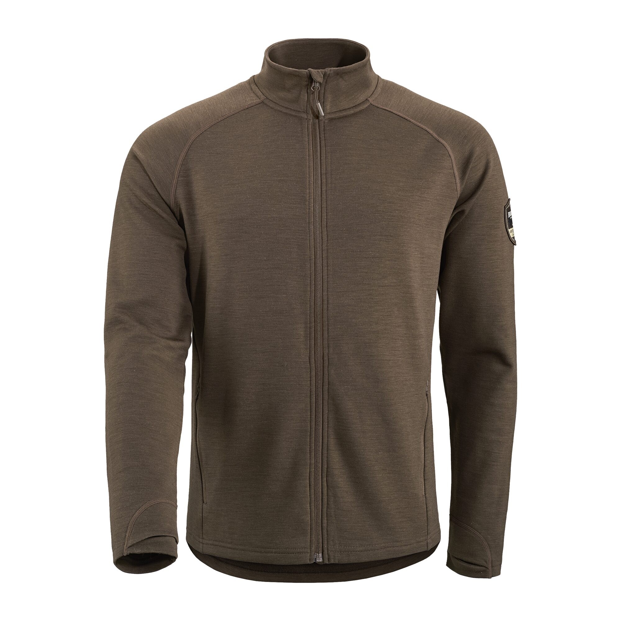 Herren Wollfleecejacke Nornäs, Braun, 3XL
