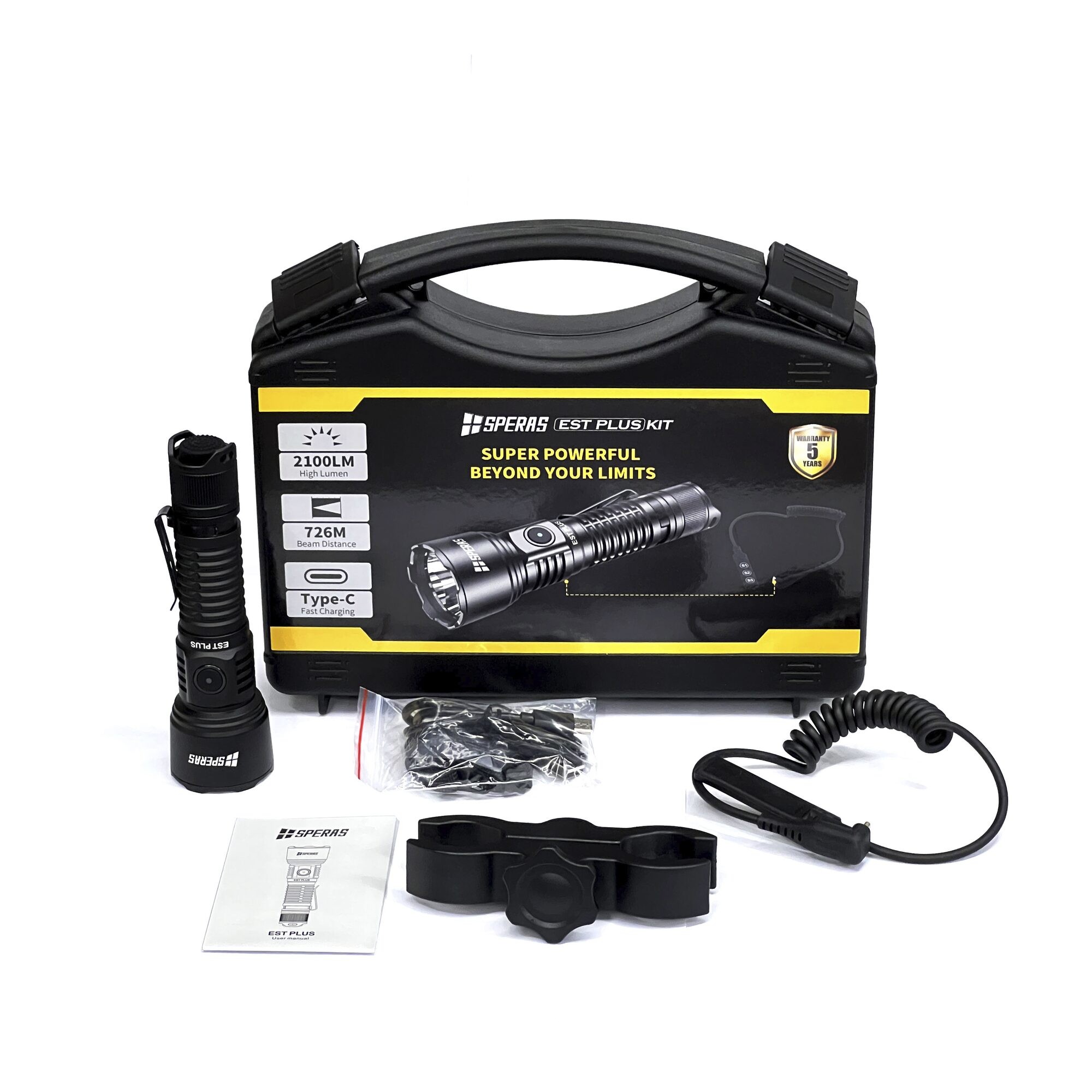 Speras EST Plus Kit Nachsuchlampe, Schwarz