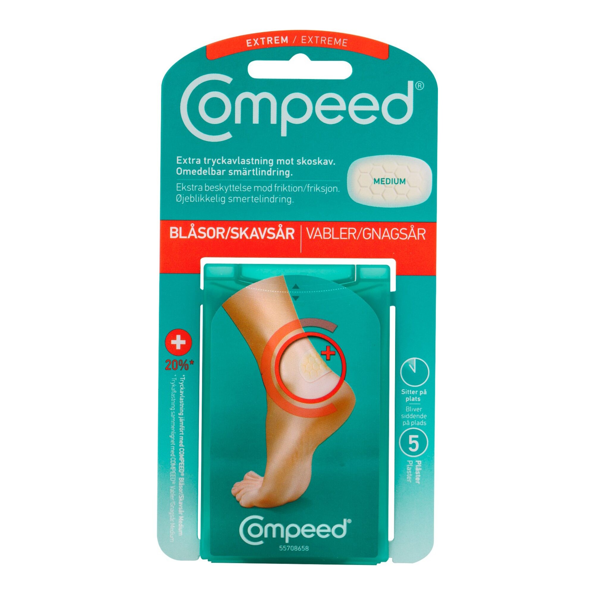 Compees Blister Plasters Medium, Ei väriä