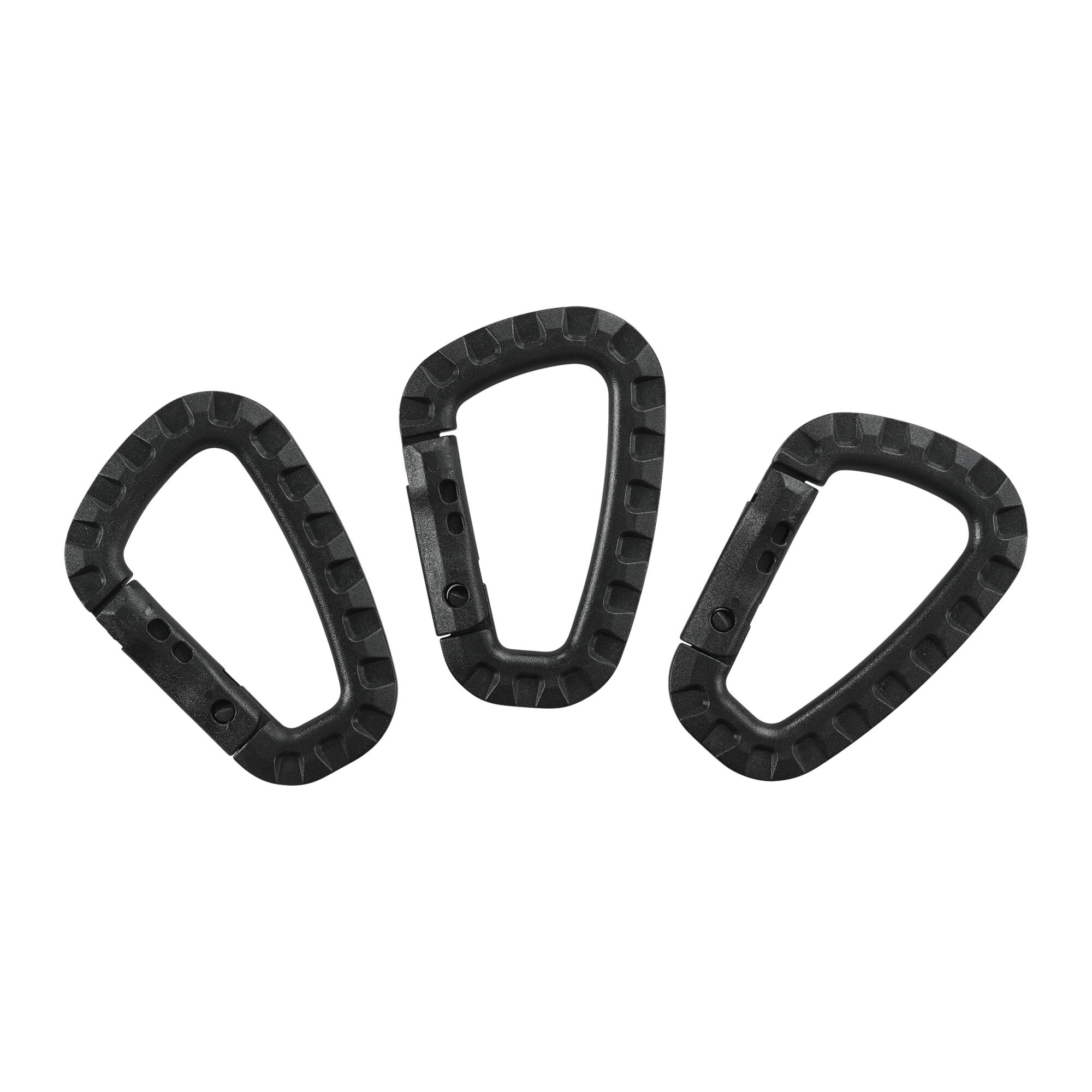 ABS Karbiinihaat 8 cm 3-pakkaus, Musta