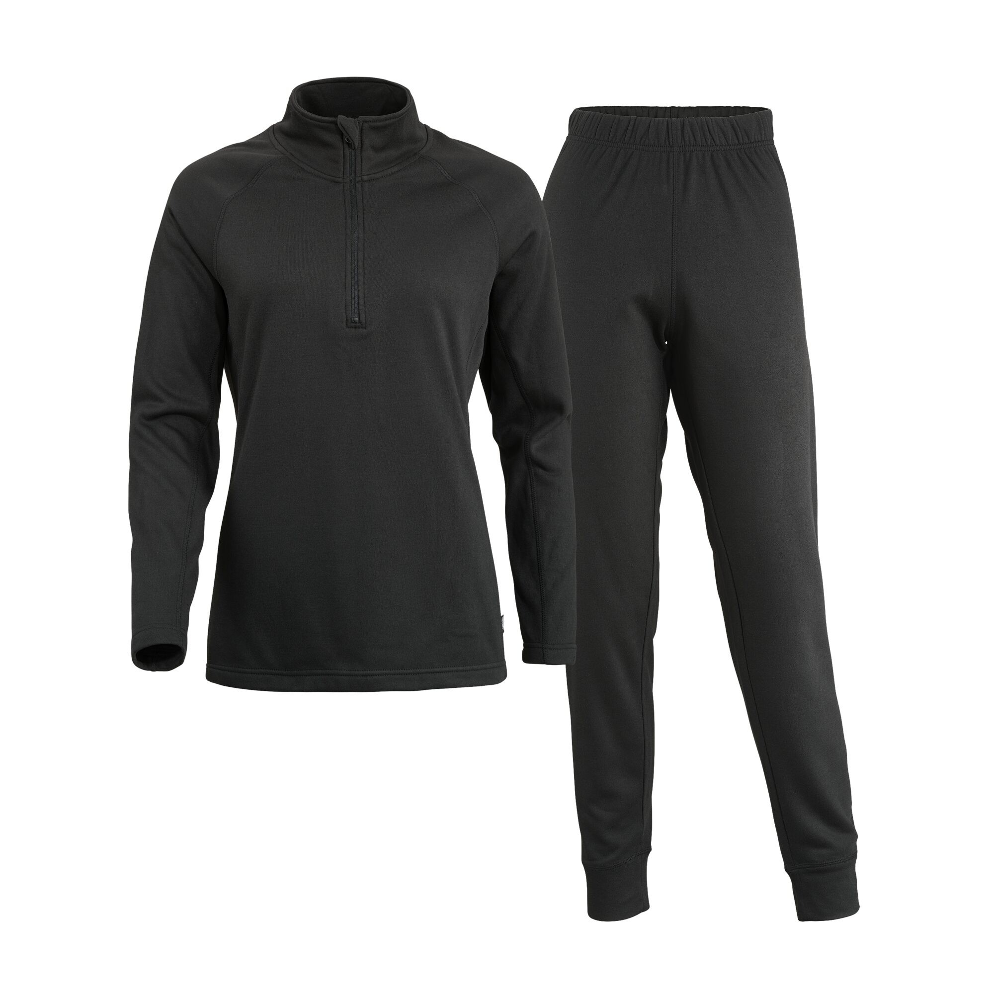 Damen Fleeceunterwäsche, Schwarz, 34/36