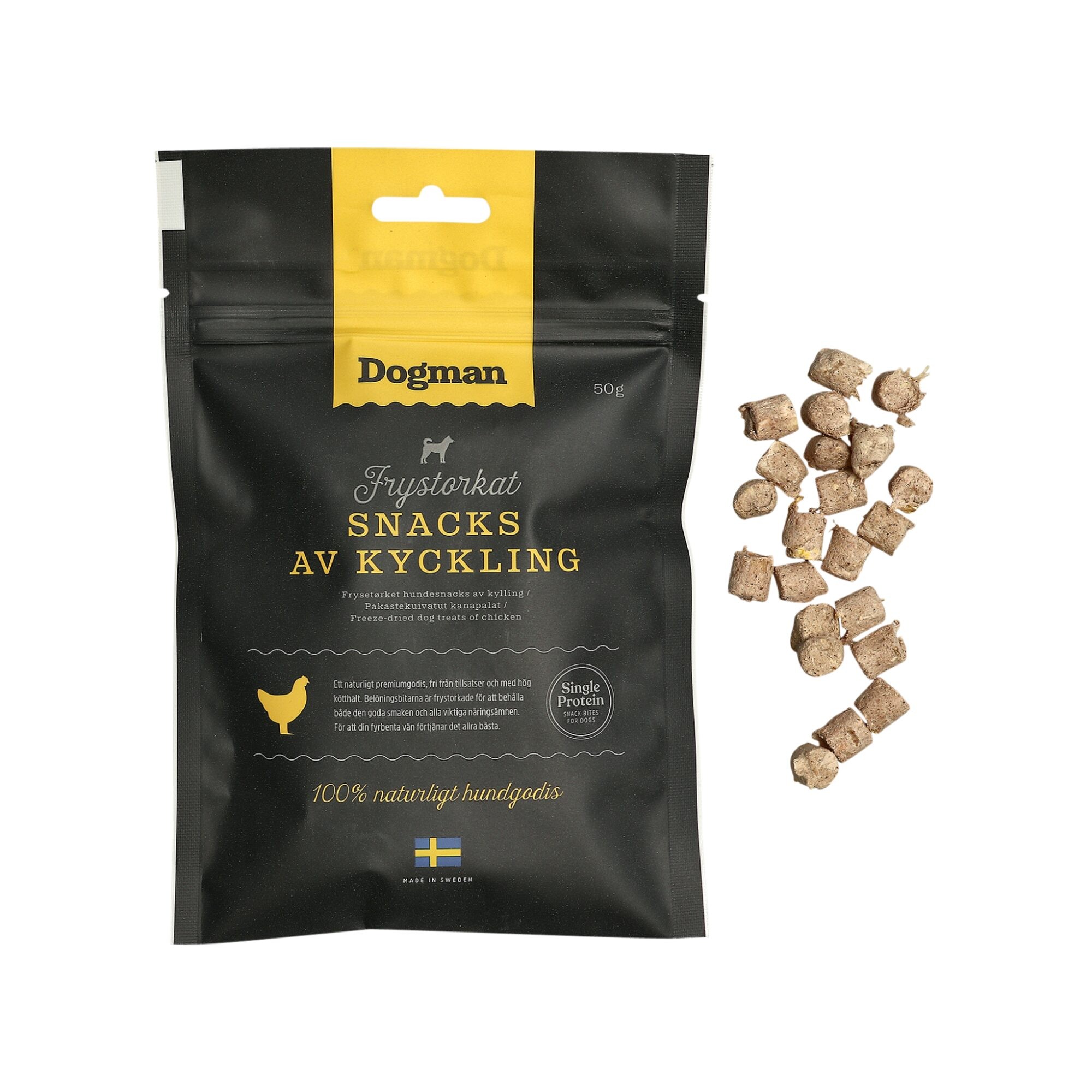 Dogman Frystorkat Hundgodis, Ingen färg, Kyckling