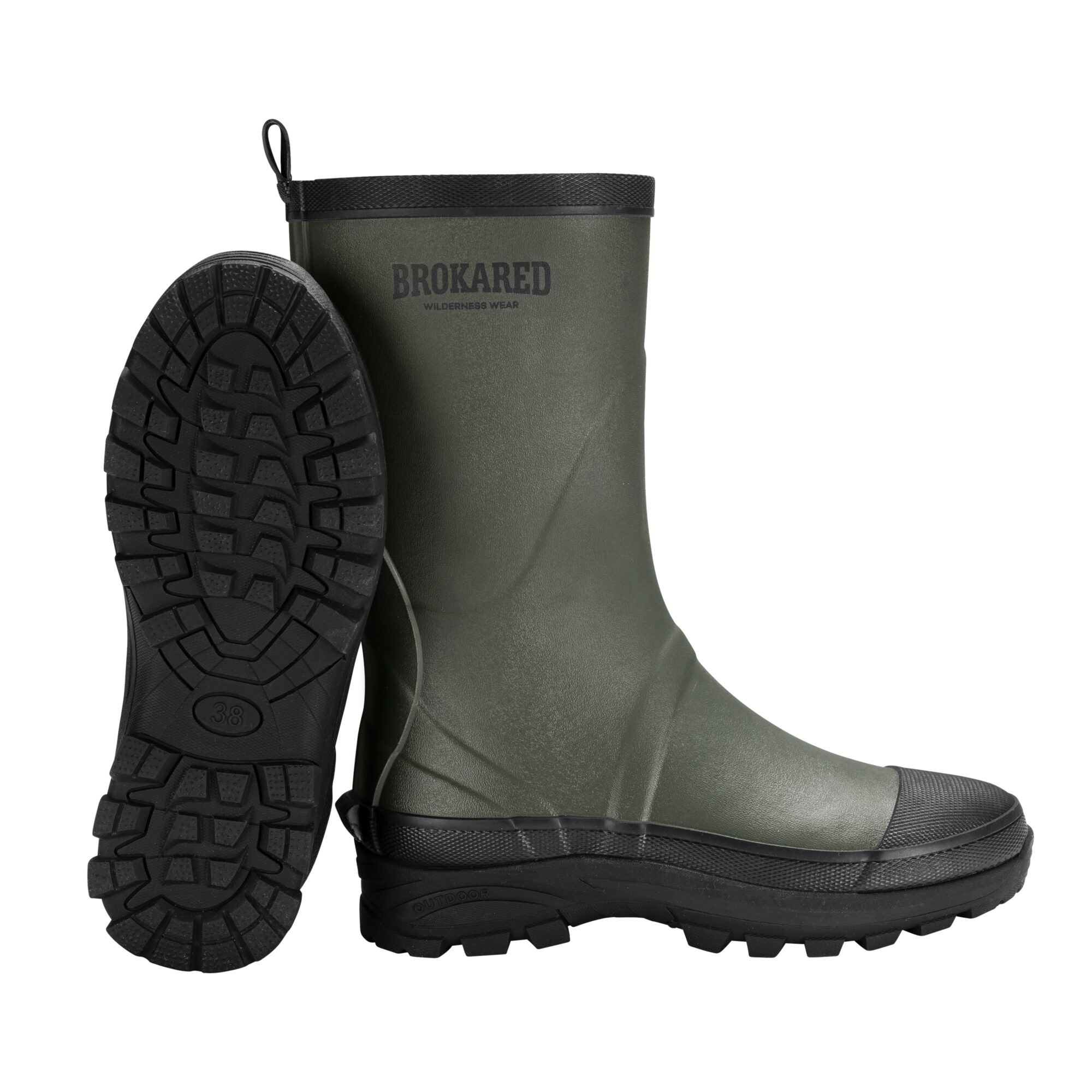 Gummistiefel Brokared, Grün, 36