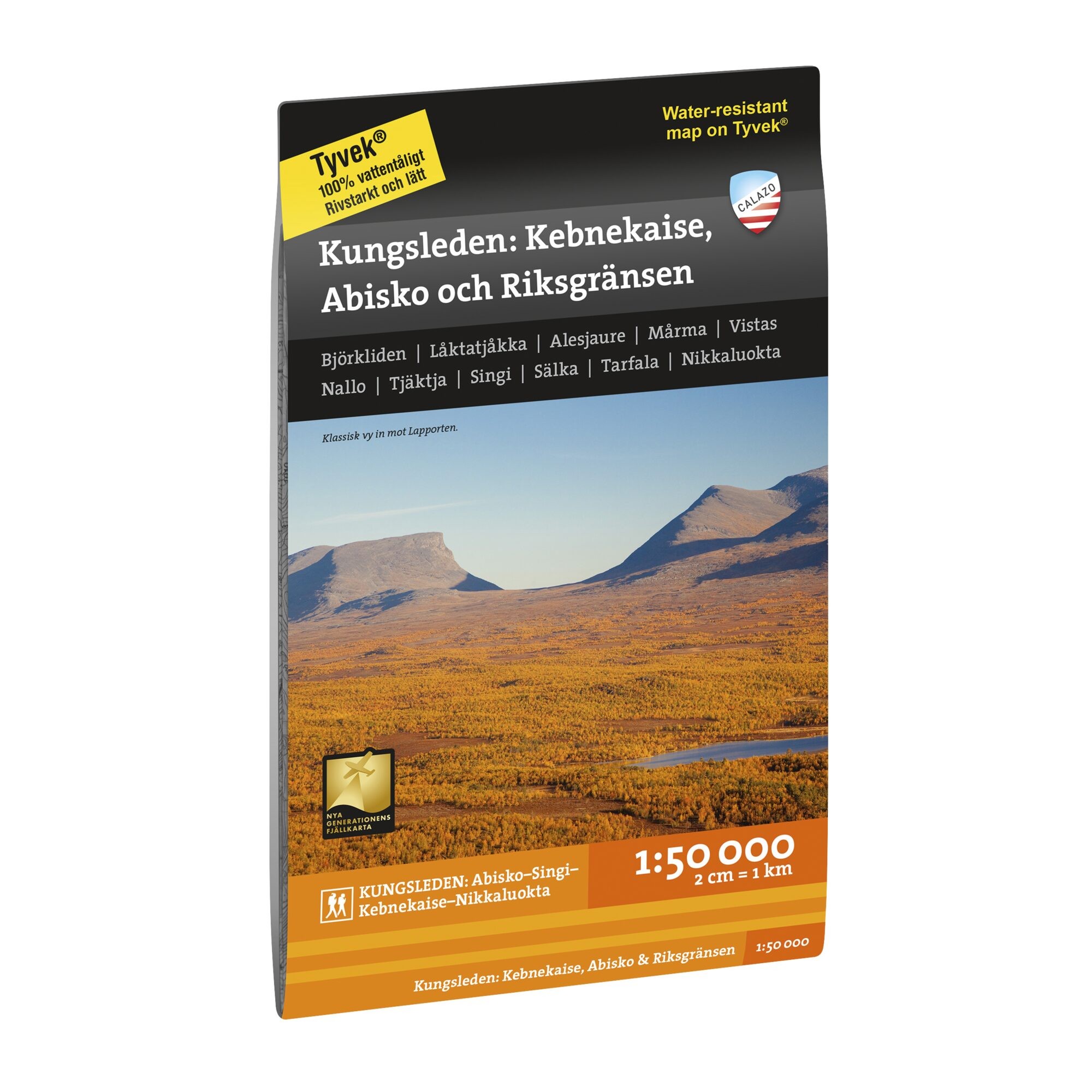 Kungsleden: Kebnekaise, Abisko & Riksgränsen 1:50 000, Ingen färg