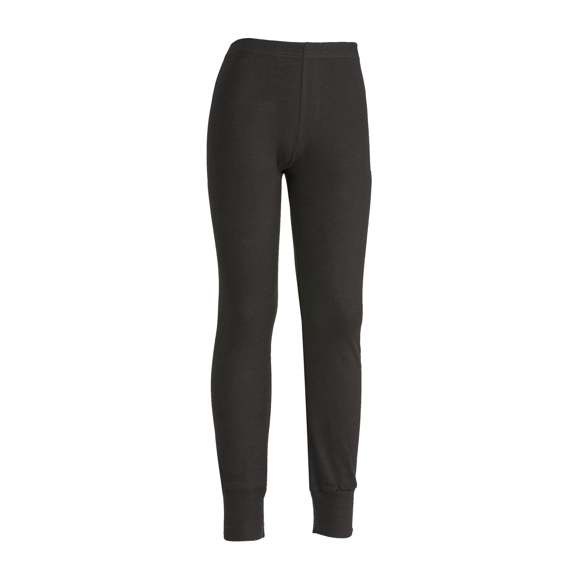 Damen Lange Unterhose, Schwarz, 34/36