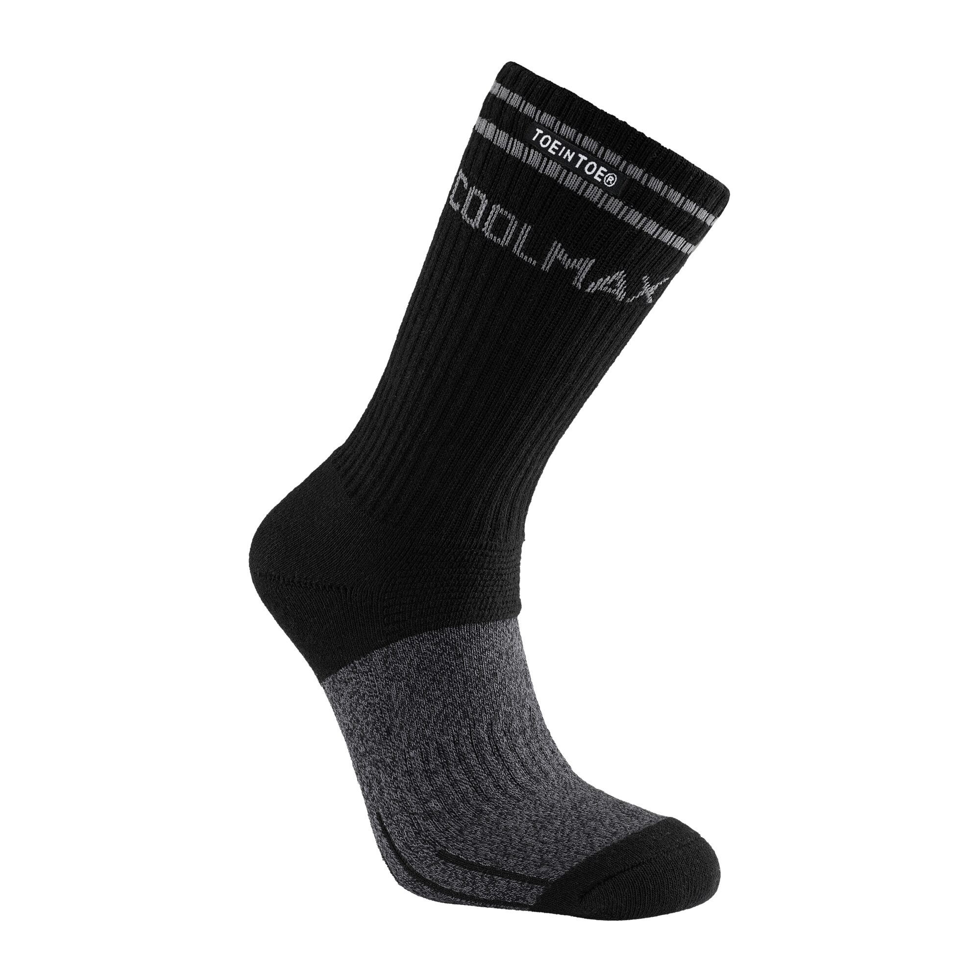 Coolmax Socken ToeInToe , Schwarz, 37/39