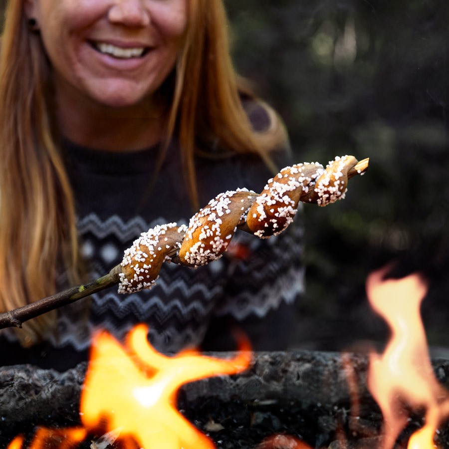 Karamelliserad banan med vanilglass