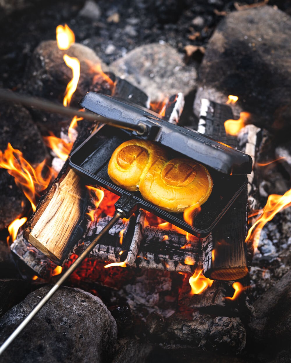 Lussebulletoast i grilljärn