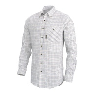 Herren Tattersall-Hemd Glasgow Slim-Fit Weiß