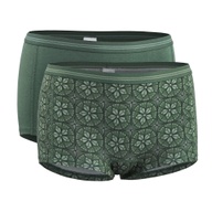Damen Boxershorts Bambus 2er-Pack Grün