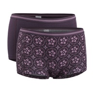 Damen Boxershorts  Bambus 2er-Pack Pflaume