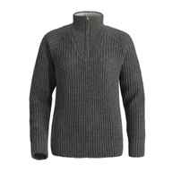 Damen Wollpullover Shetland Anthrazitgrau