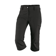 Damen 3/4-Outdoorhose Travel Schwarz