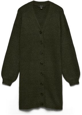 KARLA LS V-NECK BUTTON ABK DRESS