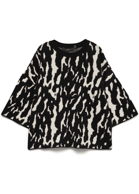 NANCY 3/4 O-NECK LOOSE PULLOVER NANCY 3/4 O-NECK LOOSE PULLOVER