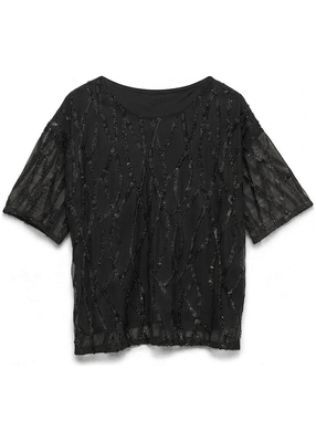 CHIARA SS O-NECK SQ TOP