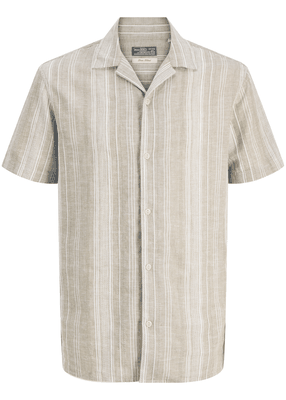 Blusummer Linen Blend Dobby Ss Shirt