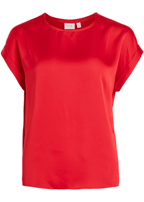 ELLETTE S/S SATIN TOP