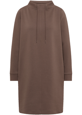 Solid Funnel Neck Dress