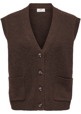 Super S/l V-neck Vest Knt Super S/l V-neck Vest Knt