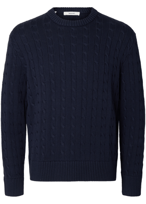 BRAUN KNIT CABLE CREW BRAUN KNIT CABLE CREW