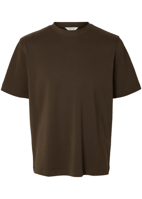 TAJ MID WGT PEACH SS O-NECK TEE