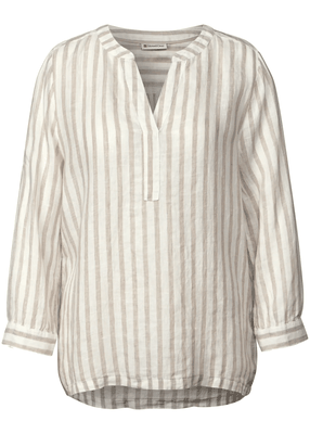 Striped Splitneck Blouse
