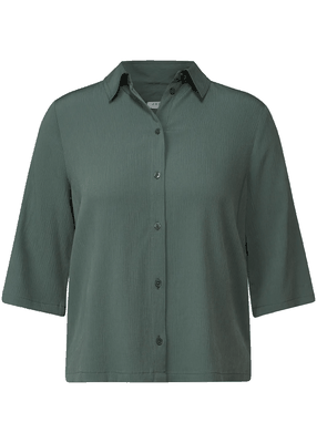 Solid Structure Short Blouse