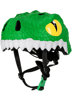 Crocodile Bicycle Helmet w Green Buckle