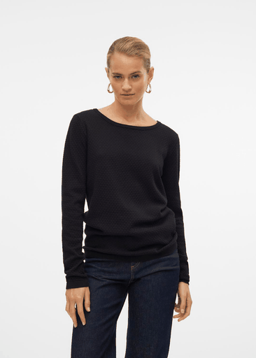 CARE STRUCTURE LS O-NECK BLOUSE