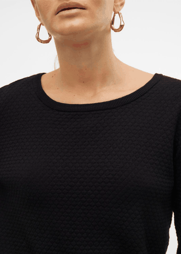 CARE STRUCTURE LS O-NECK BLOUSE