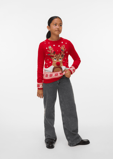 FROSTYDEER LS O-NECK PULLOVER XMAS GIRL