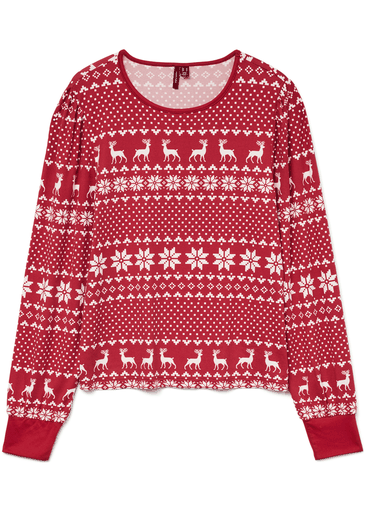 CHRIS LS O-NECK TOP XMAS