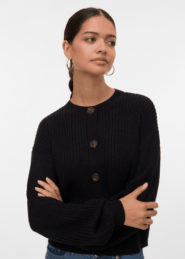 LEA LS O-NECK CARDIGAN