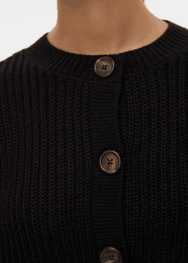 LEA LS O-NECK CARDIGAN