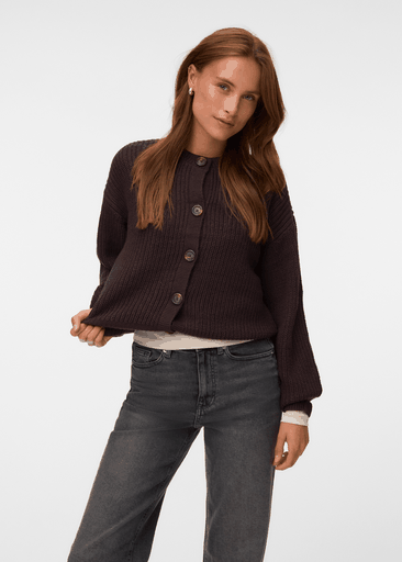 LEA LS O-NECK CARDIGAN