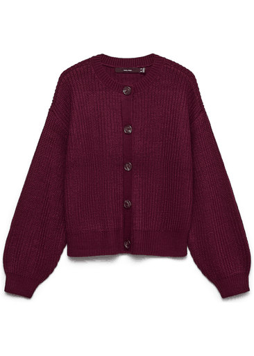 LEA LS O-NECK CARDIGAN