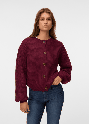 LEA LS O-NECK CARDIGAN