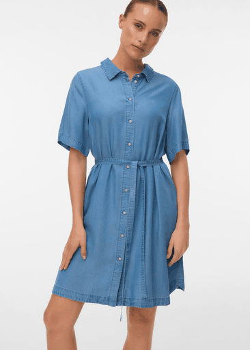 BREE SS SHORT TENCEL SHIRT DRESS