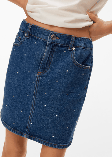 TESSA BLING SHORT DENIM SKIRT
