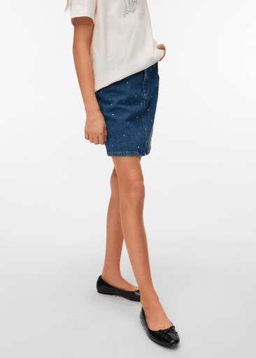 TESSA BLING SHORT DENIM SKIRT