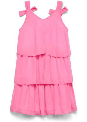 FELICIA STRAP RUFFLE DRESS
