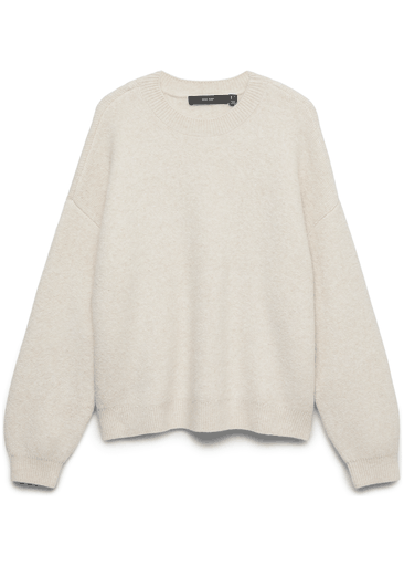 DOFFY JAQUARD LS O-NCK PULLOVER